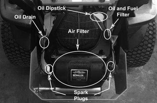 (Make sure to have an oil pan ready to capture old oil and properly dispose old oil.) 2) The oil filter is located on the right side of the engine. Clean area around oil filter.