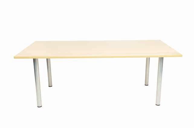 Office Essentials Tables Boardroom Furniture 25mm Tops 3mm ABS Edging 60mm Diameter Tubular Legs BDT400 Slab