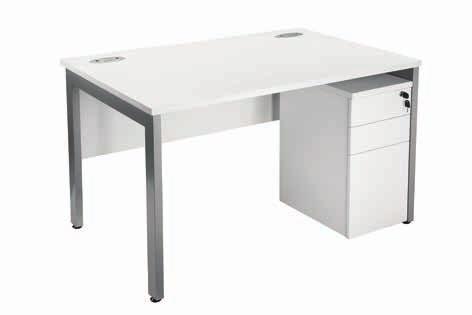 Rectangular Desk With Modesty Panel W1400 x D800 OI-1280/MP 1200mm White Rectangular Desk With Modesty Panel W1200 x D800 OI-DE 800mm White Rectangular Freestanding Desk Or Desk Extension W800 x D600