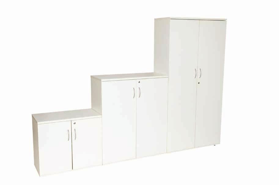 WHITE RANGE Storage Board Table 18mm Solid Back Panels Metal-to-metal