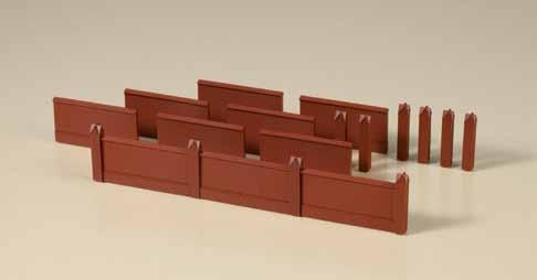 Comprising 10 wall parts and 10 pillars without gates. RRP 9.