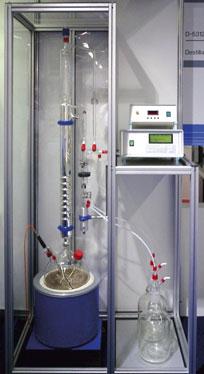 Distillation Systems Pilodist 107 Solvent Recovery Unit The model PILODIST 107 is a solvent recovery unit for extremely pure solvents.the system is equipped with a concentric-tube-column, i.e. highest separation efficiency and high load ranges.