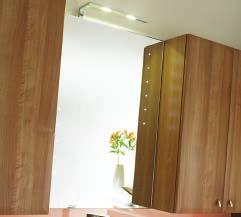 Upper dampered door rises to give full access to cupboard with 1