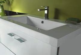 Gloss cabinets, the HA870 chrome offset handles accompanied by the