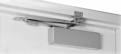It is well suited for applications where weather-stripping or other hardware prevents the use of the standard Parallel Rigid (PR) soffit plate.