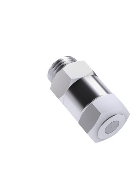 Flush Spray Nozzle (Male) This nozzle threads directly into the Injection Nut Assembly to provide spray injection flush with the pipe wall when the correct injection nut is used.