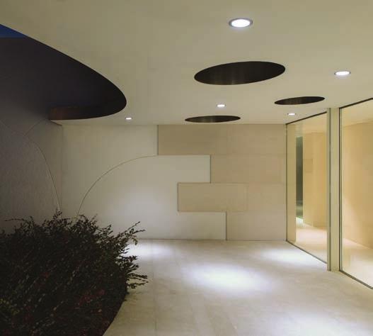 Leila IP66_CIass I H2O STOP 250mm IK 06 Leila135 IK 07 Leila165 Recessed round luminaire for outdoor installation in the ceiling.