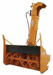 public works category industrial snowblowers - open flight auger HP recommended : 20 to 300 HP PTO Model PGV-02TRC IncluDED IN BASE PRICE Hardox 450 scraper blade, sharpened.