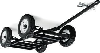 Trailers and Hitches (Note: Trailers are shipped unassembled.) 4 West Four-Wheel Steerable Off-Road Trailer 4281 A heavy-duty 1,166 kg (2,57 lb.