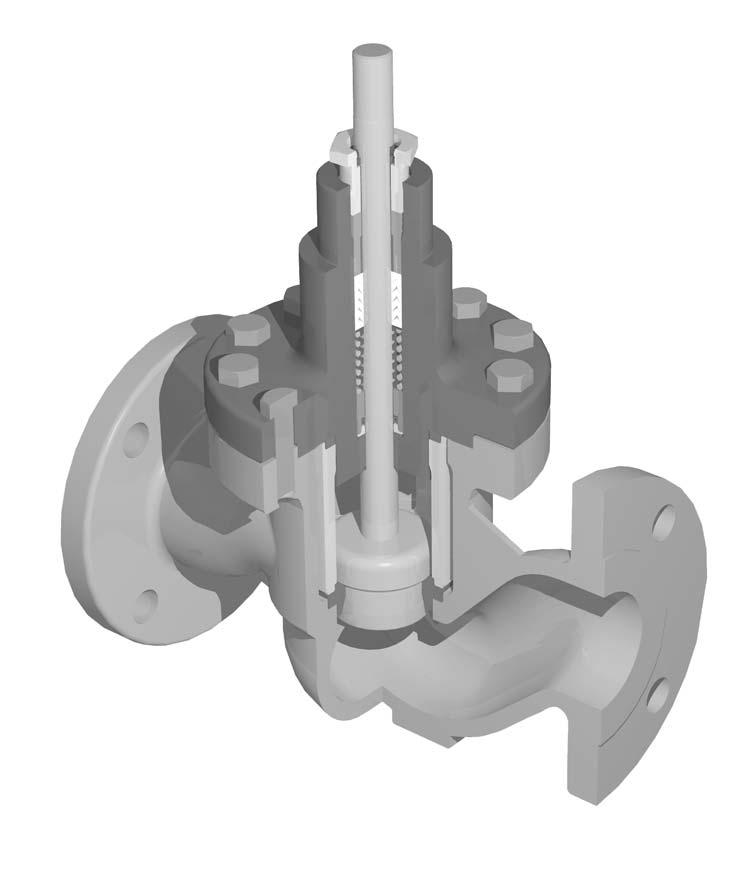 SERIES: 5800 Compact Globe Control Valves Stem Wipers provide outstanding packing protection and stem stability.