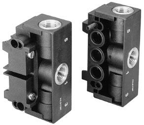 aution: IN rail mounting clips on head piece only. Maximum stack length of 8 valves. Note: IN rail mounting clips may be removed for surface mounting.