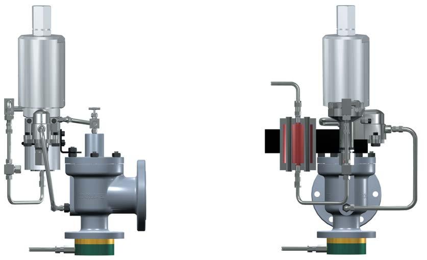 Piping Configurations Alternate Piping Arrangement 2900 Series Type 39MV Modulating Pilot with Heat Exchanger Hot Service (Also available with Pop Pilot) 66 Pipe to system Pressure 58 56 57 54 23 61
