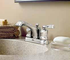 >> 4. Wetherly Bath Offering a refreshed, old-world design, the Wetherly faucets add a touch of luxury in the bath.