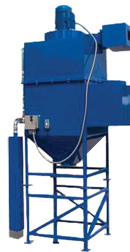REVERSE PULSE CARTRIDGE DUST COLLECTORS Features Include: High effi cient cartridges for fi ltration effi ciency of 99.