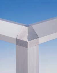 Corner Blocks Series 40 mk corner blocks connect the ends of profiles to each other to form a corner connection. They ensure clean junctions which visually enhance your design.