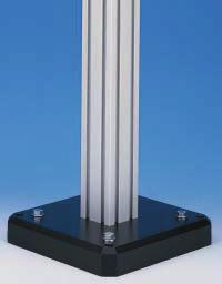 Accessory Components Floor Mounting Pedestal Bases Pedestal Bases ensure a stable platform for such things as frames, stands or guards.