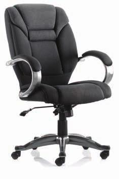 Stitched leather or fabric upholstery options are perfectly complemented by anthracite coloured armrests and wheelbase.
