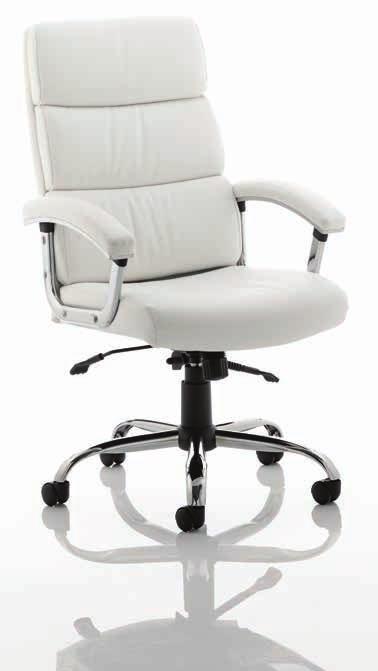 perfectly against the polished chrome base and soft padded arms Modern and stylish design Comfortable deep
