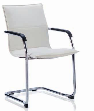 Sleek yet sturdy black or chrome frame Cushioned seat with breathable airmesh upholstery Soft