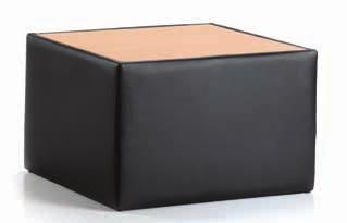 Available in Black and Ivory Bonded Leather Oracle Table PVC sides Melamine oak coloured top