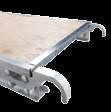 PLYWOOD AND PREVENTS IT FROM FLEXING GALVANIZED STEEL STANDARD ON PLYWOOD PLATFORMS MODELS OF 19 IN. WIDE.