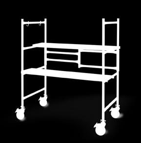 778300100200 500 Ib MOBILE SCAFFOLDING info TRANSPORT Use it as a cart to haul your equipment and heavy loads to and