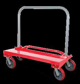 WALL HAULER SERIES 3600 DRYWALL CART REMOVABLE HANDLE info KINGPINLESS POLYURETHANE CASTER PHENOLIC CASTER 3,600 Ib ASSEMBLED DIMENSIONS (W X D X H) 44.25 X 22 X 47.25 IN. (112.4 X 55.