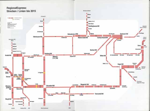 Mass Transit Rhine- Regional Rail Network, Express Service Urban / Regional Rail Transit (VRR 2015) Regional- Express RE Number of lines no.