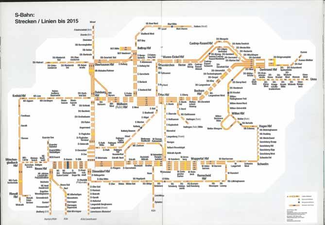 Mass Transit Rhine- Regional Rail Network, Suburban Service Urban / Regional Rail Transit (VRR 2015) Commuter Rail S Number of lines no.
