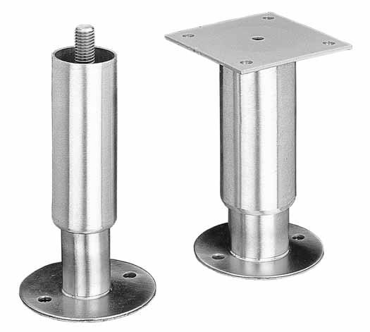 Security /Seismic Heavy-Duty Leg ssemblies SEURITY/SEISMI EQUIPMENT LEGS STINLESS STEEL THREDED STEEL STUD OR WELDED MOUNTING PLTE PROVIDED FOR ESY MOUNTING OF LEGS TO EQUIPMENT FOOT INSERTS RE