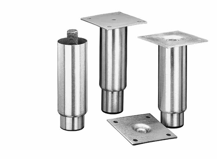Stainless Steel Equipment Legs Feature Full 3 djustments HEVY-DUTY STINLESS STEEL EQUIPMENT LEGS THREDED STEEL STUD, WELDED OR REMOVLE MOUNTING PLTE PROVIDED FOR ESY MOUNTING OF LEGS TO EQUIPMENT LL