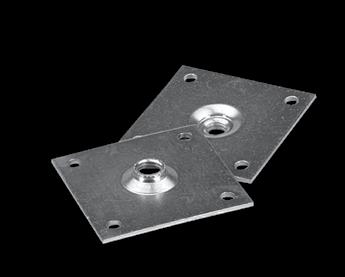 ccessories REMOVLE MOUNTING PLTES 11 ga (3mm) ZIN PLTED STEEL SQURE