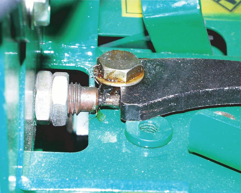 Secure Cable to abutment bracket, and connect nipple into Clutch lever on operator handle bar. ADJUSTMENTS Adjust Cable. a. Release locknut (A) on lower end of the landroll cable.