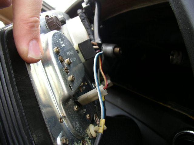 Disconnect the Speedo cable and remove