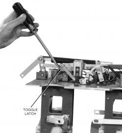 Types GN3E and GN3VE 2. To Open Apply a slight pressure to toggle latch release lever (Figure 21) to trip mechanism.
