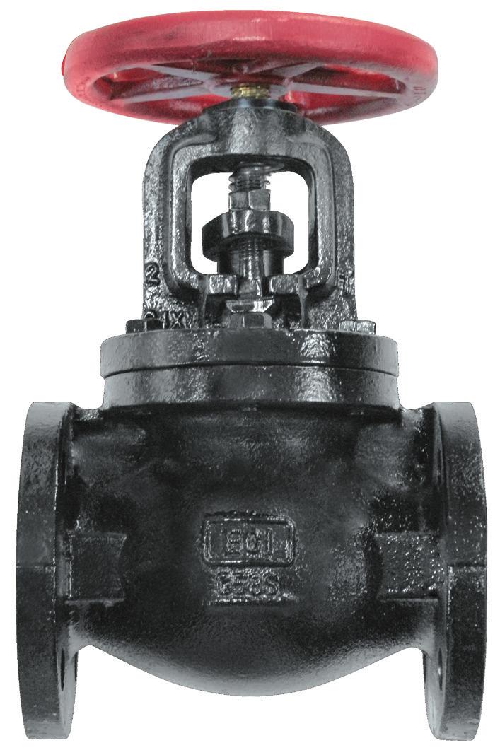 G 403 CAST IRON GLOBE VALVE BS PN16 FLANGED Rising stem Conforms to BS EN 13789:2010 OUTSIDE SCREW & YOKE PRESSURE-TEMPERATURE RATING: 16 BAR AT -10 TO 120 C 12.