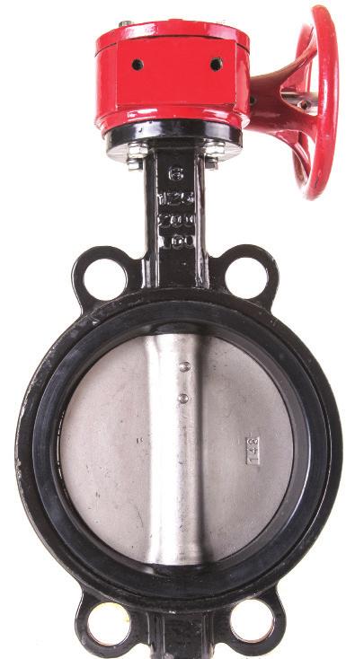 G 103 DUCTILE IRON BUTTERFLY VALVE WAFER SEMI-LUGGED GEAR OPERATED Conforms to MSS SP-67 WAFER SEMI-LUGGED TYPE BUTTERFLY VALVE WITH GEAR OPERATION END CONNECTION SUITABLE FOR FLANGE CONNECTION ANSI