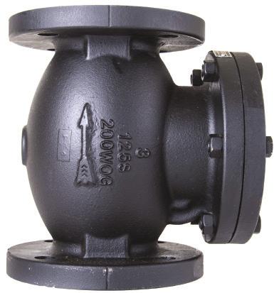 G 301 CAST IRON SWING CHECK VALVE CLASS 125 Conforms to MSS SP-71 125 PSI/8.6 BAR SATURATED STEAM TO 449 F/232 C 200 PSI/13.