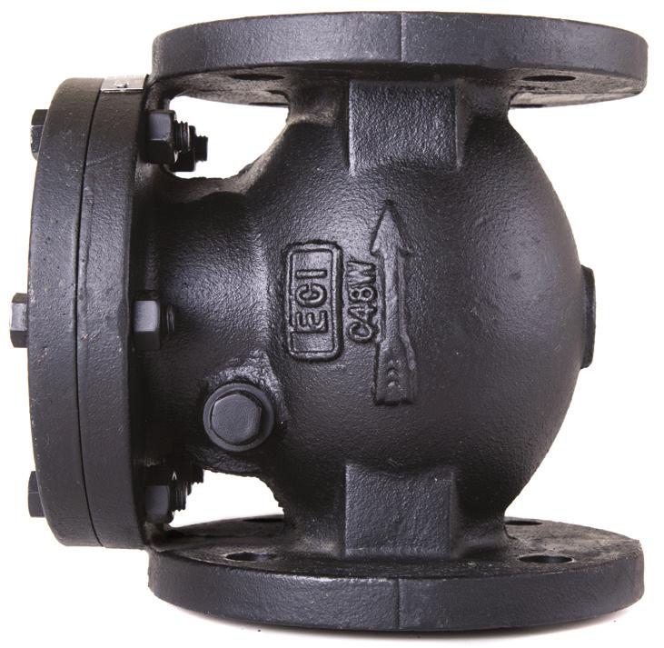 G 303 CAST IRON SWING CHECK VALVE BS PN16 Conforms to BS EN 12334:2001 PRESSURE-TEMPERATURE RATING: BS EN 1092-2 PN16 16 BAR FROM-10 TO 120 C 13 BAR AT 220 C TEST PRESSURES HYDRAULIC: BODY: 24 BAR,