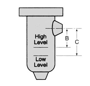 100 Series Caibration Dimensions The charts beow provide typica standard Set Points. As the specific gravity used on a eve switch changes, the Set Points wi aso change.