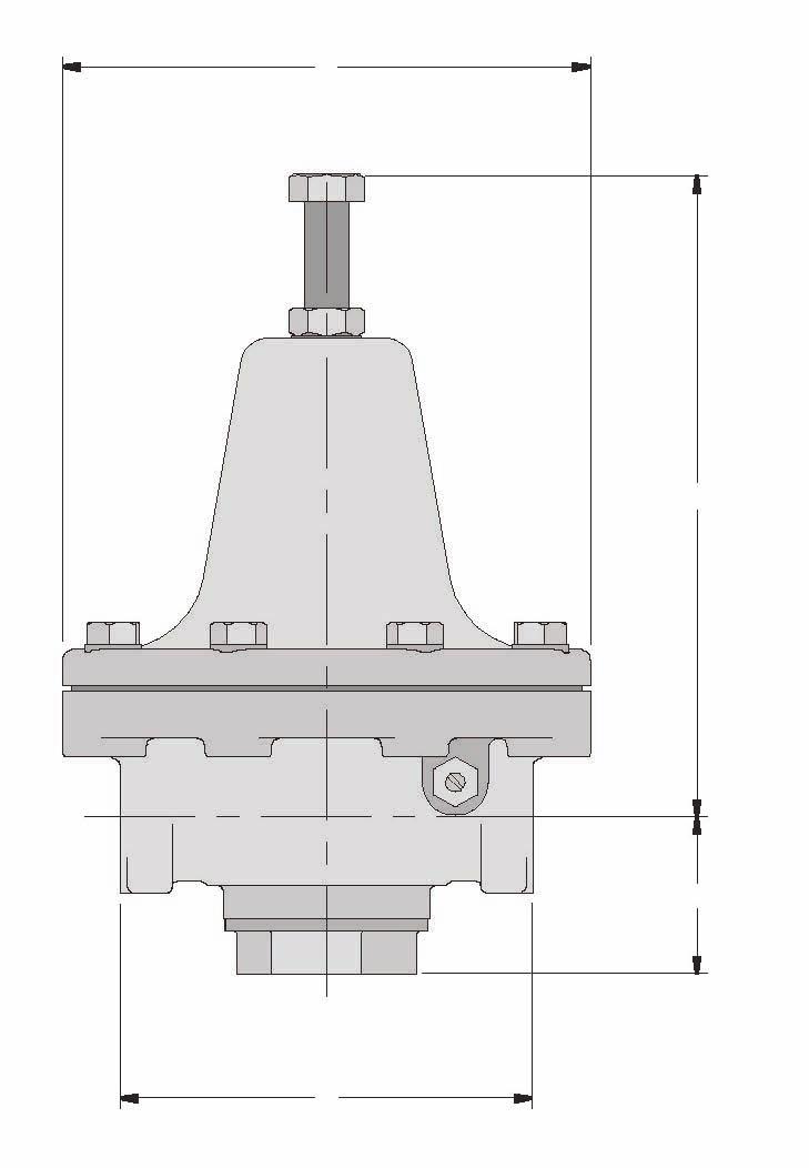 ll dimensions are nominal. imensions in [ ] are in millimeters 988 Series Pressure Regulator B MX. Size pproximate (NPT) B C Shipping Weight 1/2 4.7 [119] 7.0 [178] 1.9 [48] 6.0 [152] 11 lbs [5.