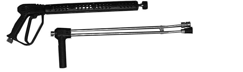 Wall mount Gun Wand Assemblys Gun section (AR AL200) Dual wand section (542002) Twist-fast socket (527800) Forward grip/soap control valve.