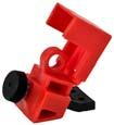 clamp-on breaker lockouts (sold separately) to expand the range of applicable breakers that