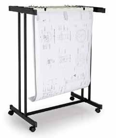 Drawing Trolley All Steel Construction Self Assembly Castors A0 Size Drawings A0T Drawing Hangers Suspended at Both Ends Ergonomic Spring Steel Clips A0 Size Drawings Board - Dual Use Double Sided