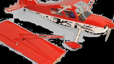 46 42-60-800 ESC: 50-80A Features: Construction: Laser cut balsa and plywood Wings: