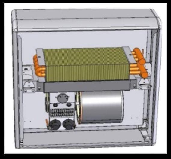 3.5. CHANGE OF CONNECTION ORIENTATION Units are supplied, as standard with water connections pointing downwards. If required these can be reversed by turning the coil upside down.