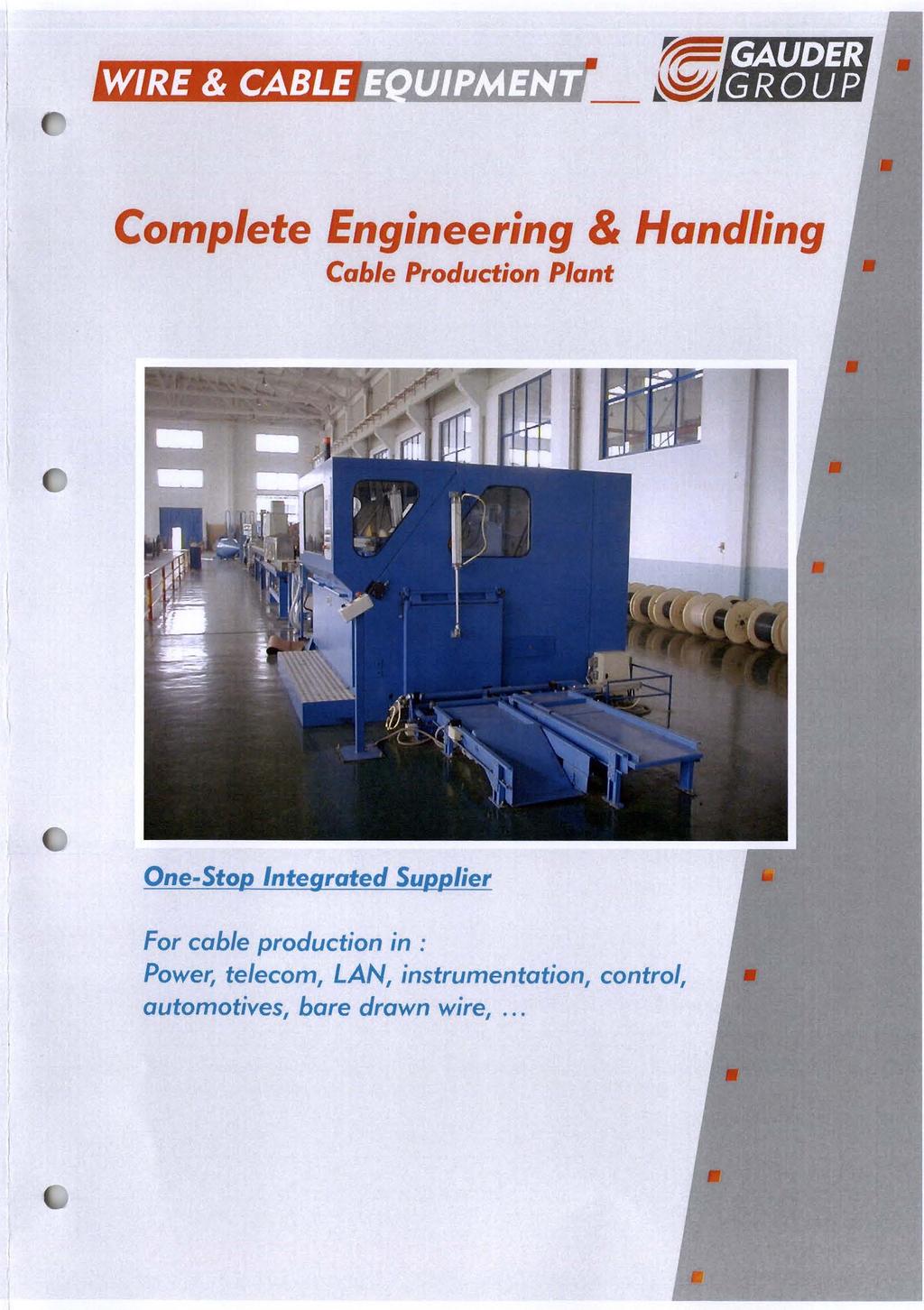 Complete Engineering & Handling Cable Production Plant One-Stop Integrated Supplier For cable