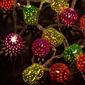 Battery Neon Maroq String Lights 16.95 A stunning battery light garland. This gorgeous garland of Moroccan-style lamps is a fantastic addition to our collection.