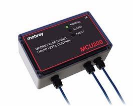 Data Sheet IP201 Choice of Mobrey ultrasonic liquid point level switches for use in tanks and pipelines Mobrey MCU200 industrial control unit with alarm and fault output relays No moving parts Simple