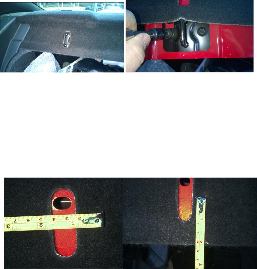 ****** Following is the removal of the backrest retaining brackets while leaving in seat belts.